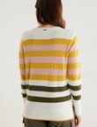 Line 7 Horizon Stripes Merino Blend Jumper, Stone product photo View 02 S