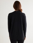 Line 7 Oslo Geo Print Long Sleeve Top, Black product photo View 02 S