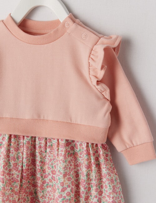 Teeny Weeny Flower Dress, Dusty Pink product photo View 02 L