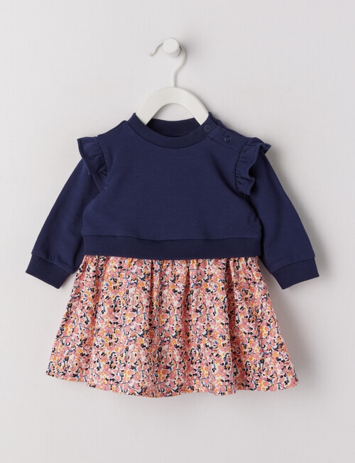 Teeny Weeny Flower Dress, Navy product photo