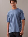 Calvin Klein Relaxed Woven Label Tee, Blue Coast product photo View 04 S