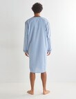 Chisel Stripe Woven Nightshirt, Blue & White product photo View 02 S