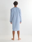 Chisel Stripe Woven Nightshirt, Blue & White product photo View 02 S