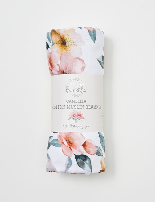 Little Bundle Muslin Blanket, 85x100cm, Camellia product photo View 03 L