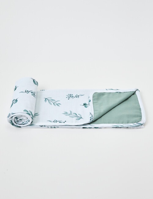 Little Bundle Muslin Blanket, 85x100cm, Eucalyptus product photo