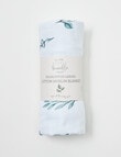 Little Bundle Muslin Blanket, 85x100cm, Eucalyptus product photo View 03 S