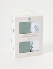 Little Bundle Muslin Wrap, 2-Pack, Eucalyptus product photo View 03 S