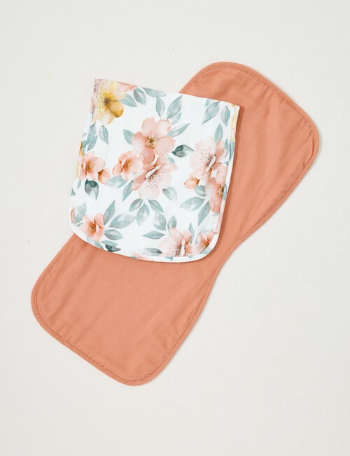 Little Bundle Muslin Burp Cloth, 2-Pack, Camellia product photo