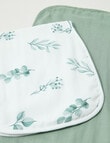 Little Bundle Muslin Burp Cloth, 2-Pack, Eucalyptus product photo View 02 S