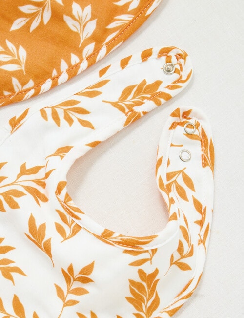 Little Bundle Muslin Dribble Bib, 2-Pack, Must Leaves product photo View 02 L