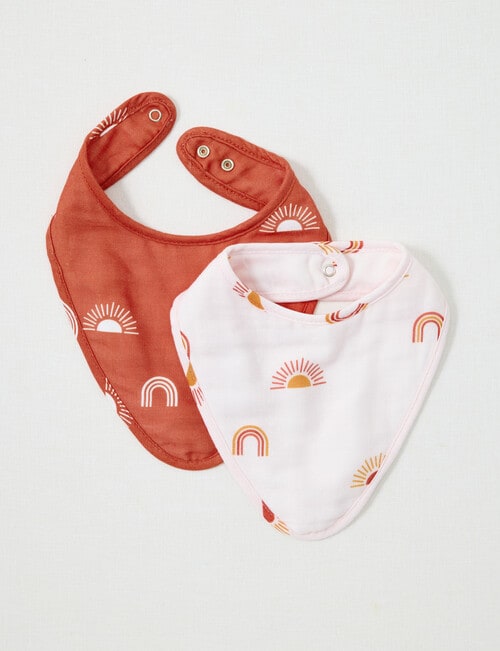 Little Bundle Muslin Dribble Bib, 2-Pack, Soleil product photo