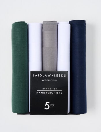 Laidlaw + Leeds Hankies, 5-Pack, Multi product photo