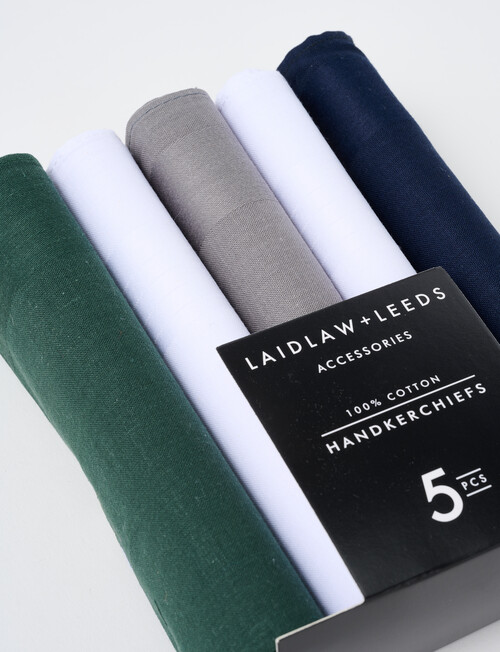 Laidlaw + Leeds Hankies, 5-Pack, Multi product photo View 02 L