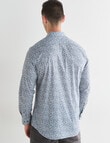L+L Floral All Over Print Long Sleeve Shirt, Grey product photo View 02 S