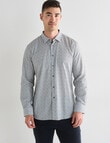 L+L Dobby Geo Floral Long Sleeve Shirt, Grey product photo