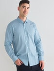 L+L Dobby Geo Floral Long Sleeve Shirt, Blue product photo