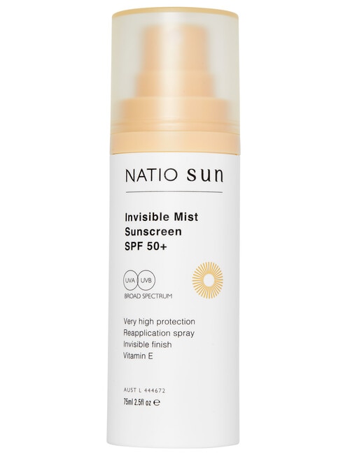 Natio Invisible Mist Sunscreen SPF 50+ product photo