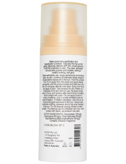 Natio Invisible Mist Sunscreen SPF 50+ product photo View 12 L