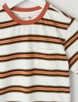 Mac & Ellie Stripe Yarn Dyed Short Sleeve Tee, Rust product photo View 02 S