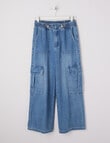 Switch Parachute Cargo Jean, Mid Blue product photo
