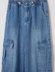 Switch Parachute Cargo Jean, Mid Blue product photo View 02 S