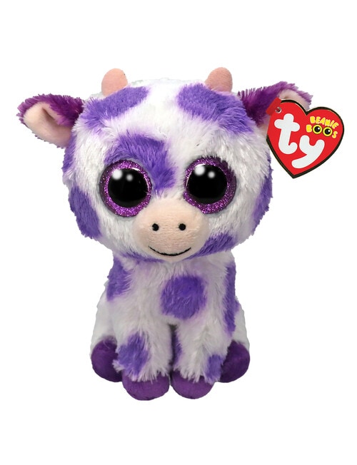 Ty Beanies Boo Ethel Purple Spotted Cow, 15cm product photo