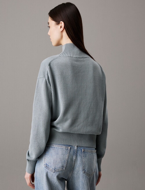 Calvin Klein Monogram Embroidered High Neck Sweater, Lead product photo View 02 L
