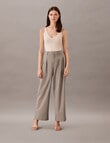 Calvin Klein Tailored Wide Leg Pant, Taupe Grey product photo View 04 S