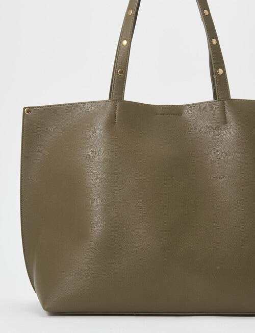 Whistle Accessories Stud Handle Tote Bag, Olive product photo View 03 L