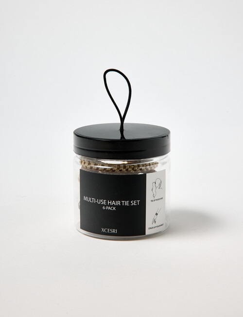 Xcesri Multi-use Hair Tie Set, 6-Pack, Natural product photo View 02 L