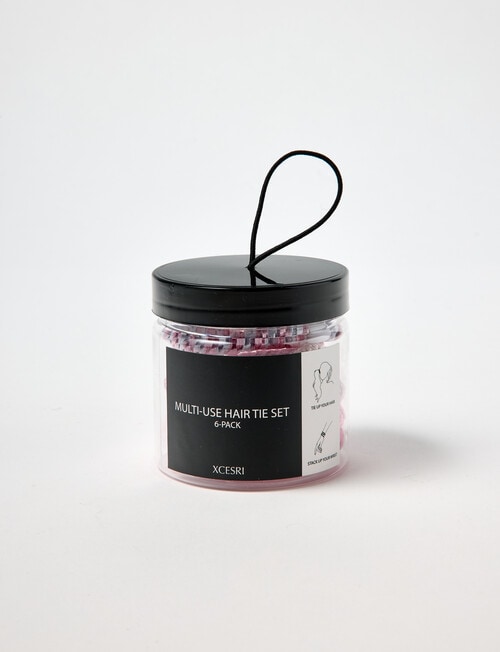 Xcesri Multi-use Hair Tie Set, 6-Pack, Pink product photo View 02 L