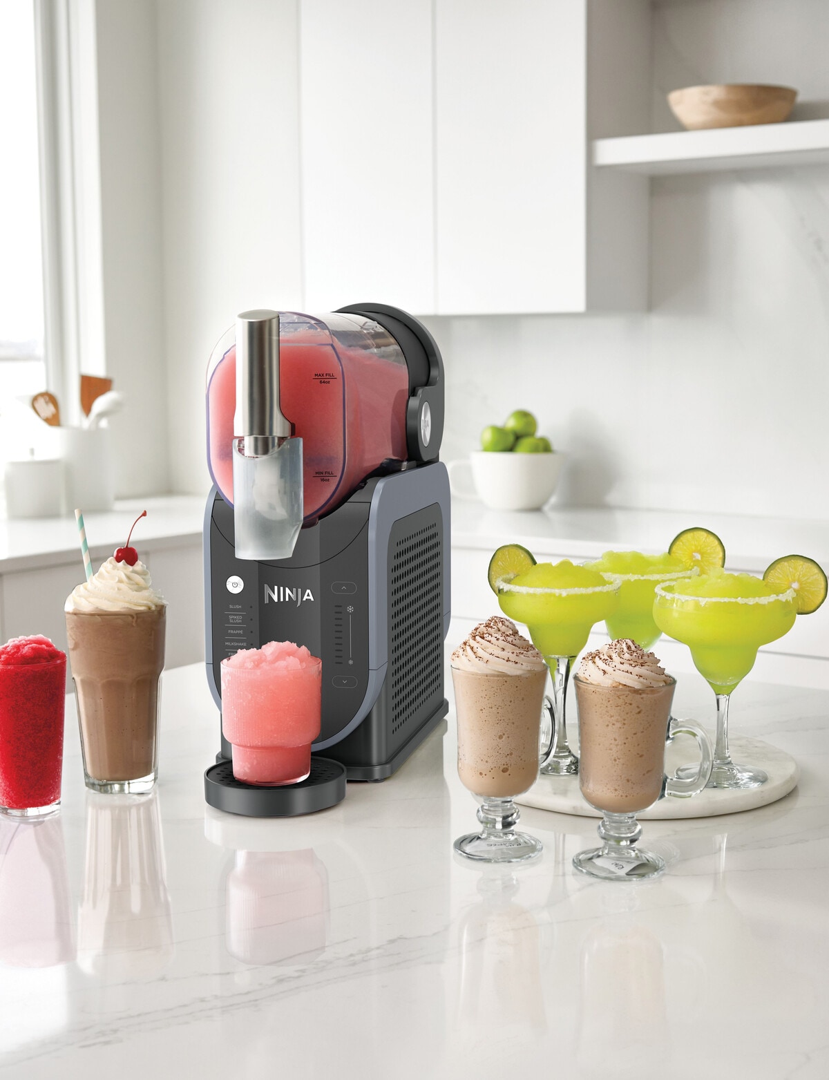 Ninja SLUSHi Frozen Drinks Maker, Make Slush, Frozen Cocktails, Frappé, Milkshakes & Frozen Juice, No Ice or Preparation Needed, WhisperChill Technology, Large Capacity, Stone Gold FS301EUSTGD