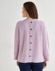 Ella J Honeycomb Batwing Top, Blush product photo View 02 S