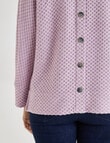 Ella J Honeycomb Batwing Top, Blush product photo View 05 S