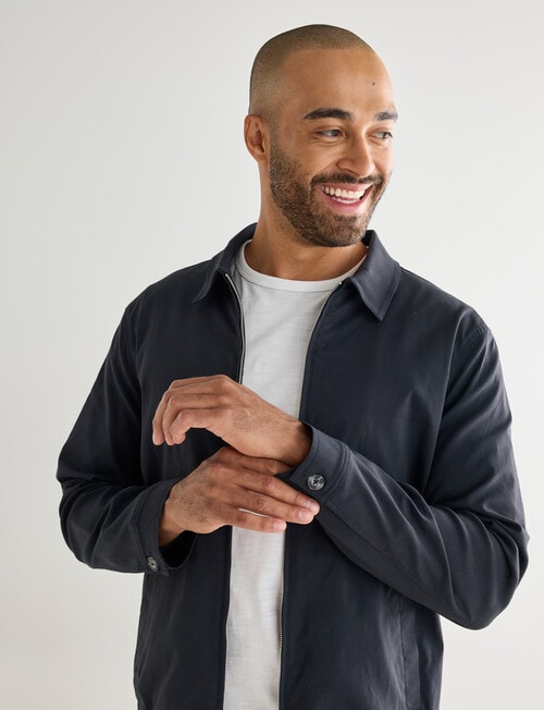 Gasoline Tech Zip Thru Jacket, Blue product photo