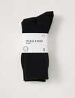 Mazzoni Cotton Rich Rib Dress Sock, 5-Pack, Black product photo View 02 S