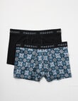Mazzoni Trunk, 2-Pack, Blue & Grey Tile Print & Plain Black product photo View 03 S