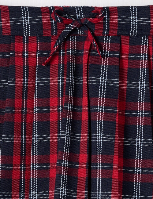Mac & Ellie Check Pleat Skirt, Navy & Red product photo View 02 L
