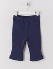 Teeny Weeny Play Time Fleece Flare Track Pants, Navy product photo