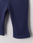 Teeny Weeny Play Time Fleece Flare Track Pants, Navy product photo View 02 S