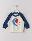 Bonds Banana Blues Soft Thread Fleece Pullover, White product photo