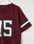 No Issue Mesh Raglan Short Sleeve Tee, Burgundy product photo View 02 S