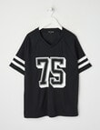 No Issue Mesh Raglan Short Sleeve Tee, Black product photo