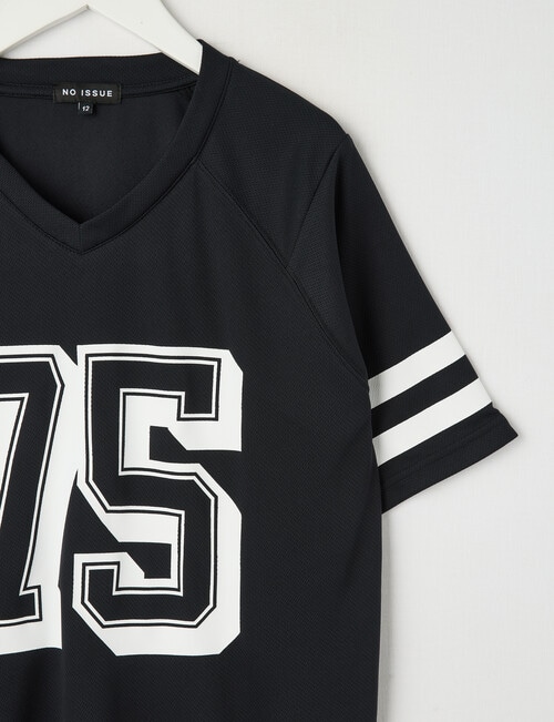 No Issue Mesh Raglan Short Sleeve Tee, Black product photo View 02 L