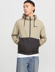 Jack & Jones Rush Hood Corriander Blocking Bomber Jacket, Coriander product photo