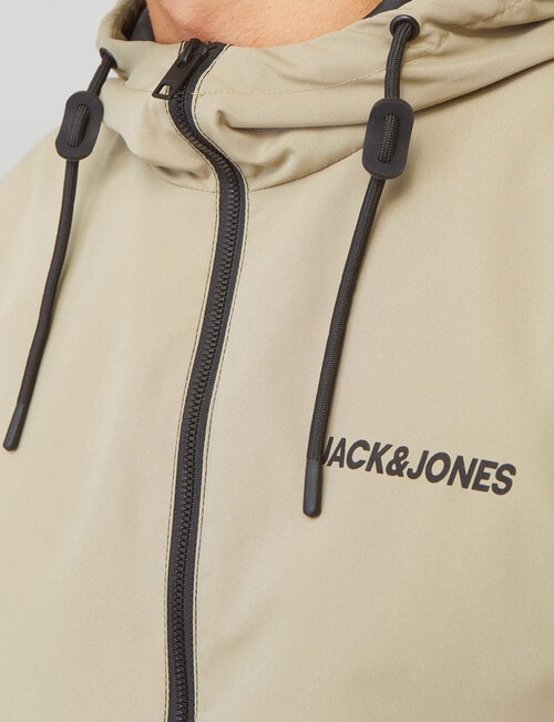 Jack & Jones Rush Hood Corriander Blocking Bomber Jacket, Coriander product photo View 02 L