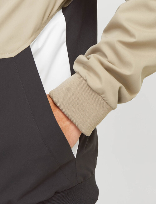 Jack & Jones Rush Hood Corriander Blocking Bomber Jacket, Coriander product photo View 03 L