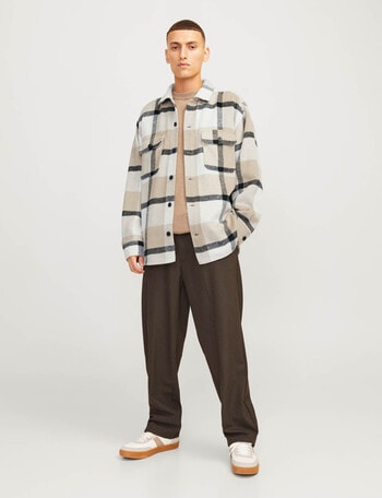 Jack & Jones Bradley Ollie Long Sleeve Overshirt, Crockery product photo