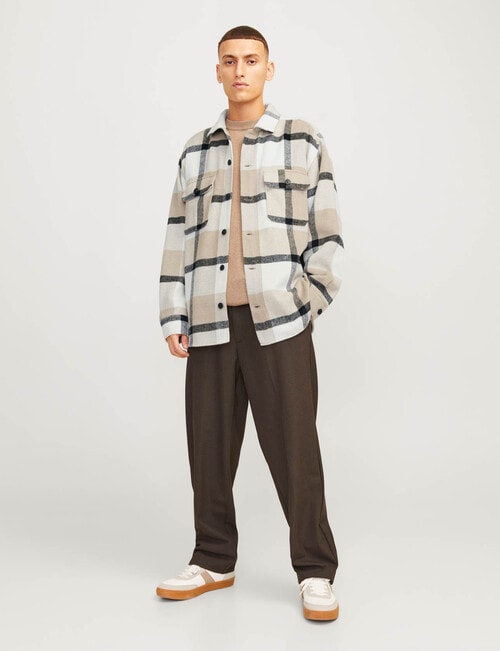 Jack & Jones Bradley Ollie Long Sleeve Overshirt, Crockery product photo