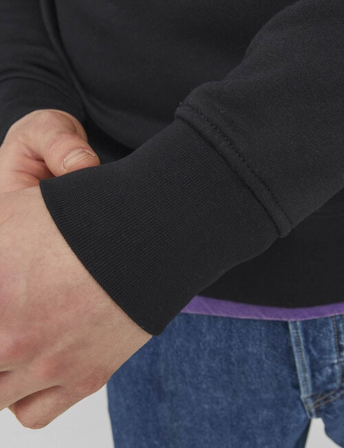 Jack & Jones Vesterbro Quarter Zip Sweatshirt, Black product photo View 03 L